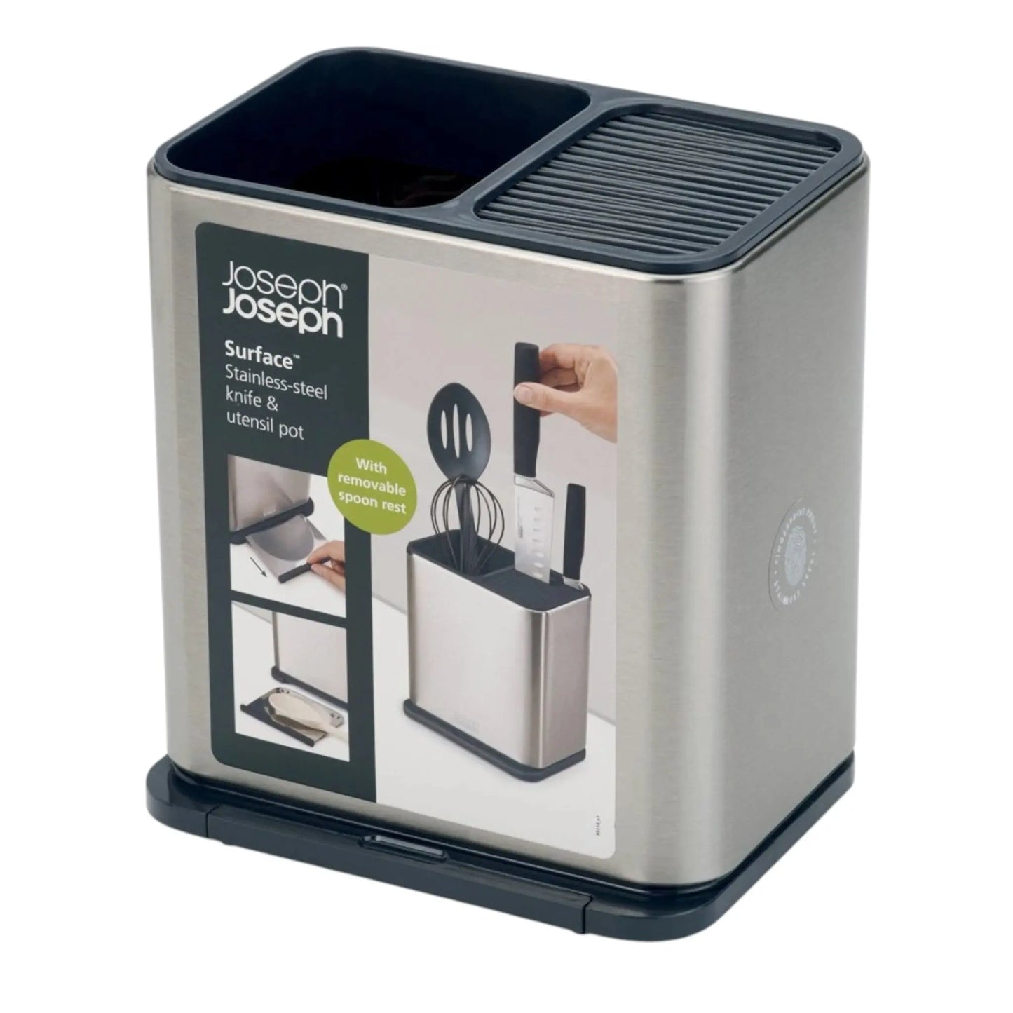 Joseph Joseph 85114 Surface™ - Messer- und Abtropfschale für Besteck aus Edelstahl VE 2
