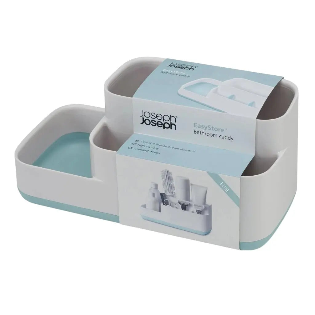 Joseph Joseph 70504 Easy-Store™ - Badezimmer-Caddy - Weiß/Blau VE 4