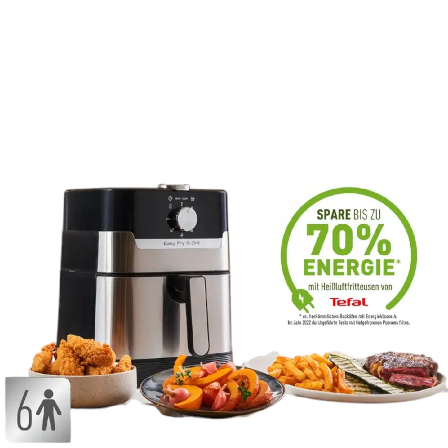 TEFAL EY501D EASY FRY & GRILL XL CLASSIC+ EDELSTAHL
