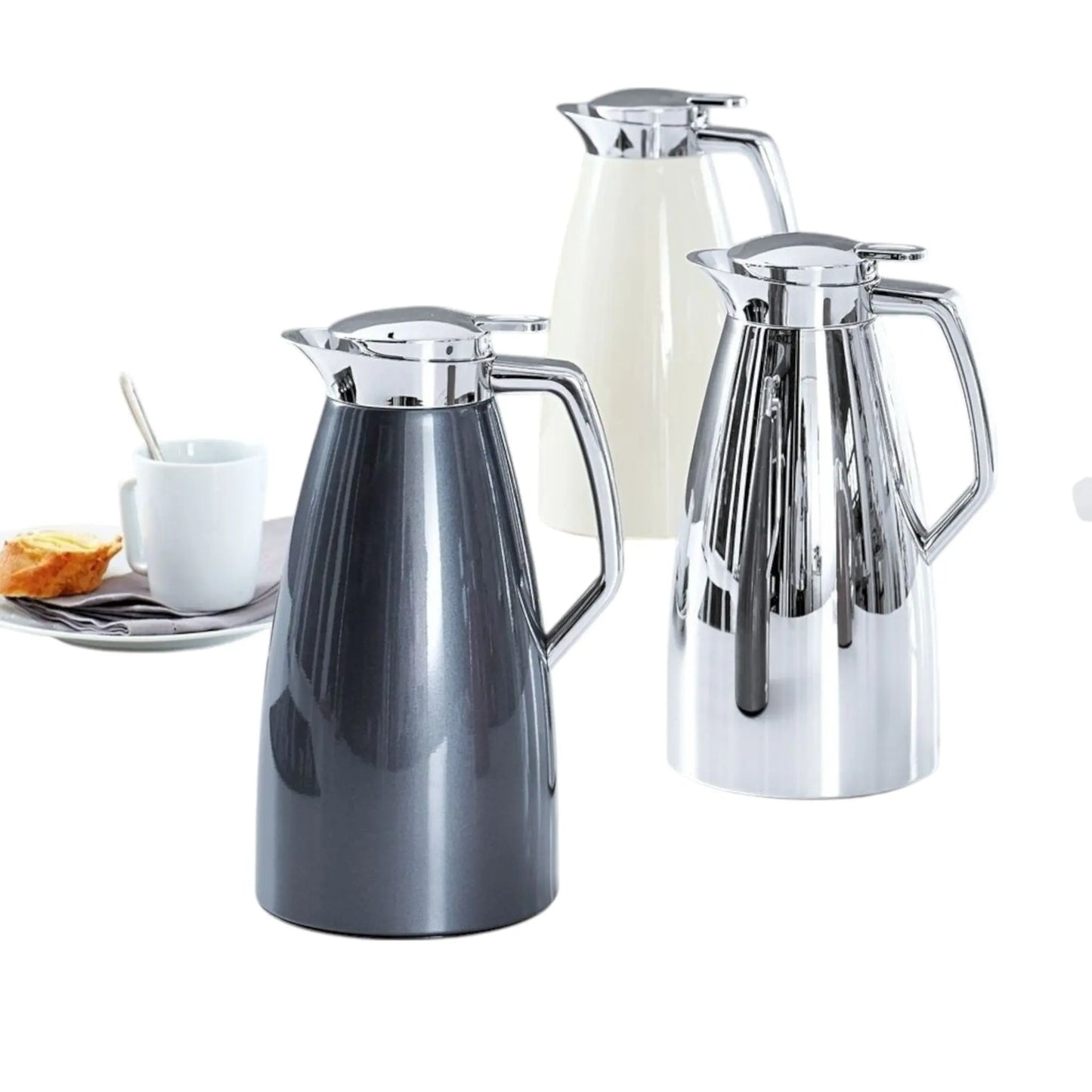 Emsa PLAZA Isolierkanne Quick Tip, Eis, 1,0 L