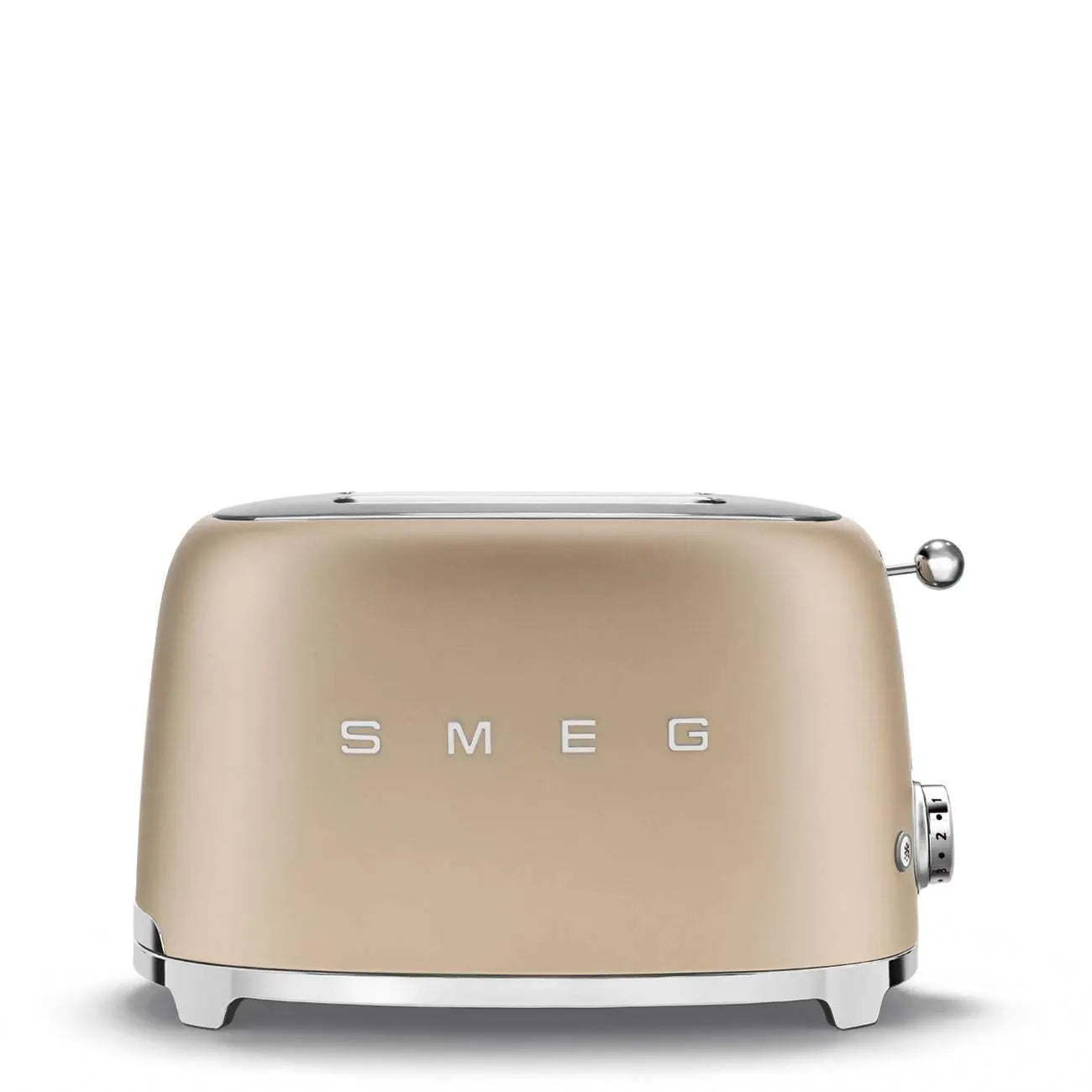 TSF01CHMEU Toaster - kompakter 2-Schlitz-Toaster Champagner Matt - Smeg Point - Online Handel