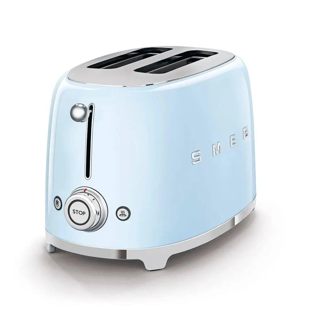 TSF01PBEU Toaster - kompakter 2-Schlitz-Toaster Pastellblau - Smeg Point - Online Handel