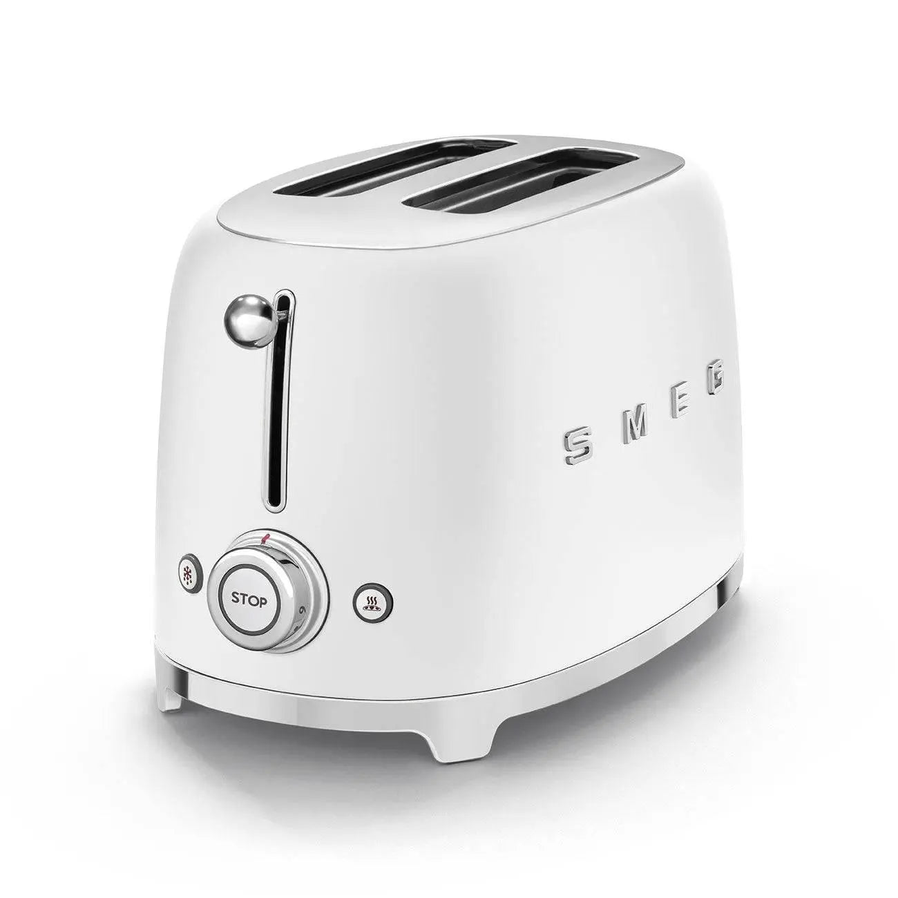 TSF01WHMEU Toaster - kompakter 2-Schlitz-Toaster Weiß Matt - Smeg Point - Online Handel