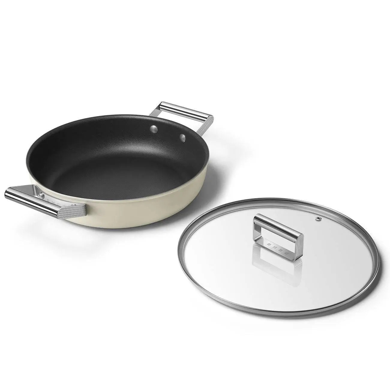 CKFD2811CRM Tiefe Pfanne 28cm Creme - Smeg Point - Online Handel