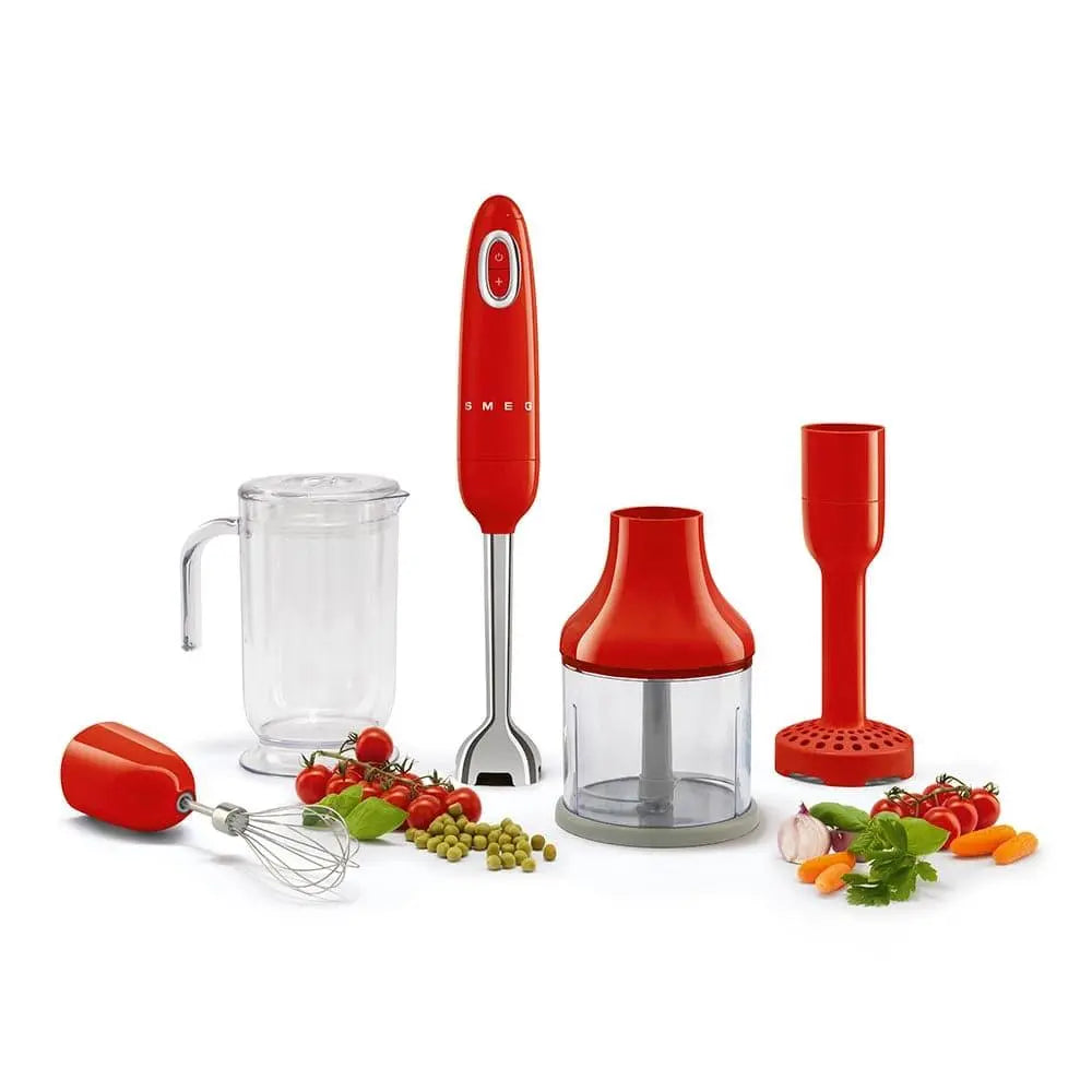 HBF22RDEU Stabmixer Set mit Zubehör Rot - Smeg Point - Online Handel
