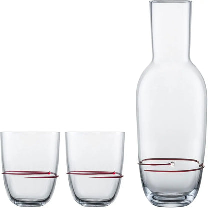 Zwiesel Glas Handmade Aura (Sets) 121692 Carafe + 2 Tumblers red-Smeg Point - Online Handel