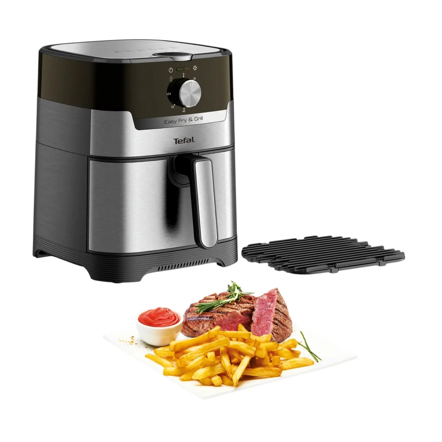 TEFAL EY501D EASY FRY & GRILL XL CLASSIC+ EDELSTAHL
