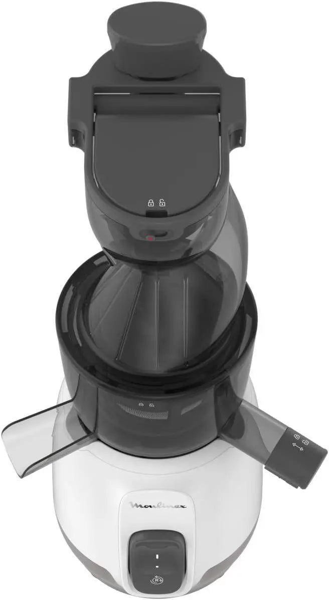 MOULINEX Ultra Juice Entsafter für Kaltsaft 2 Filter Trinkflasche 600 ml extra breit 85 mm Automatisches Programm Easy Clean Entsafter für ganze Früchte und Gemüse, leise, 200 W, ZU600110 - Smeg Point  - Online Handel