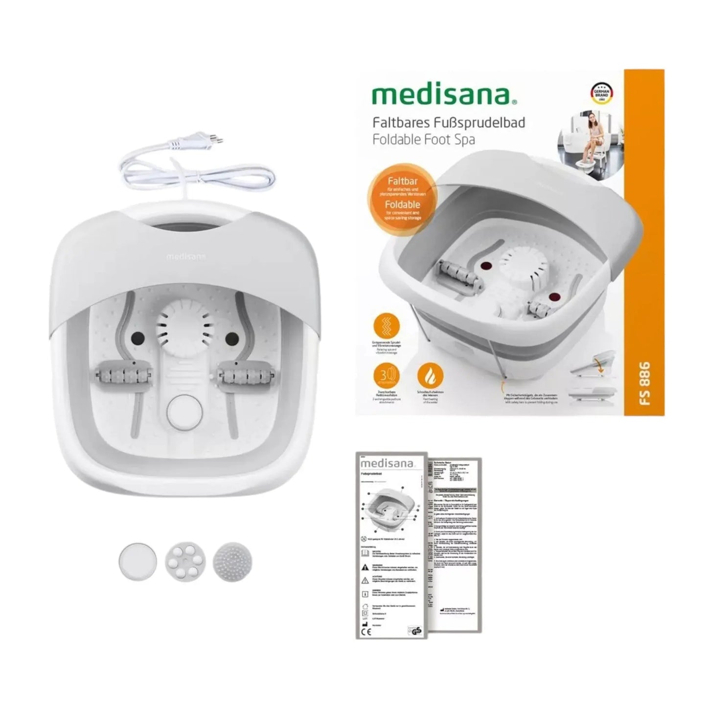 Medisana 88381 FS 886 Faltbares Fußsprudelbad VE: 4