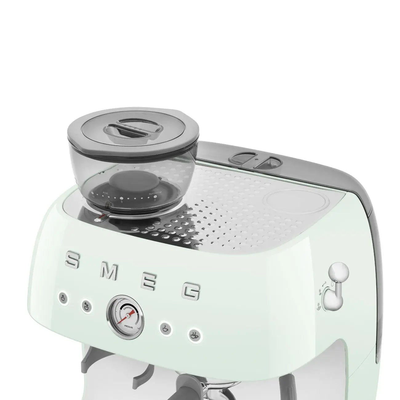 Espressomaschine mit Mahlwerk EGF03PGEU Pastellgrün - Smeg Point  - Online Handel
